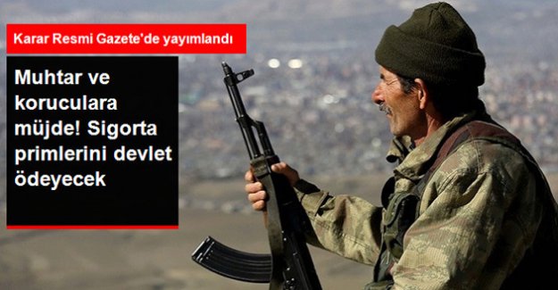 Muhtar ve Korucuların SGK Primlerini Devlet Ödeyecek