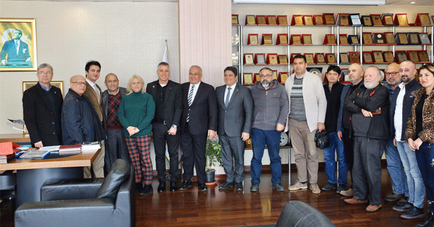 Mersin Gazeteciler Cemiyeti’nden Erdemli Belediye Başkanı Tollu’ya Ziyaret