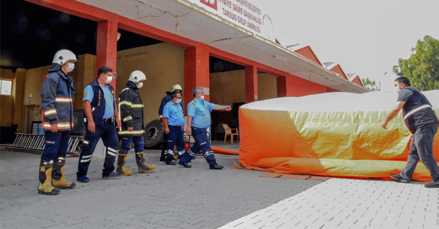 İtfaiye Tarsus Grup Amirliği ekipleri, eğitim çalışmalarını aralıksız sürdürüyor