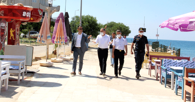 Kaymakam Emiroğlu, Silifke Sahilinde incelemelerde bulundu
