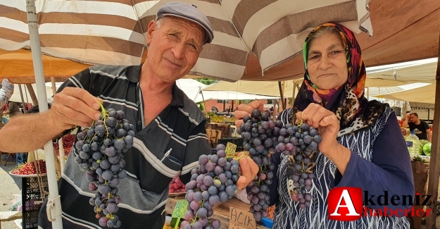 Erkenci üzüm pazarda yerini aldı