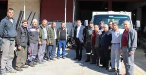 Başkan Turgut, üretim atölyesinde incelemelerde bulundu