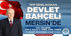 Devlet Bahçeli 4 Şubat'ta Mersin'de