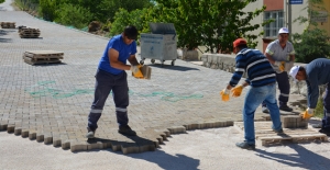 Kilitli Parke Taşı Döşeme Çalışmaları Devam Ediyor