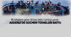 Akdenizde mülteci teknesi battı