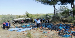 Mersin Toroslar Arslanköy'de  Kaza; 1 Ölü 12 Yaralı