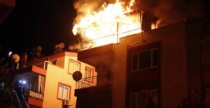 Eşine sinirlenip evi ateşe verdi, yaralı olarak kurtuldu