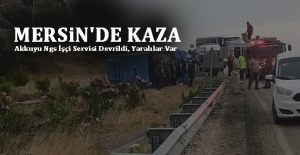 NGS İşçi servisi devrildi